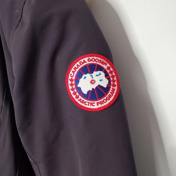 Canada Goose Kensington Parka Down Jacket Black Hooded 2506LA Size Small - Picture 8 of 15